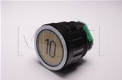 BOUTON D2 LUMINEUX VERT symbole 10