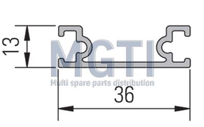 PROFILE ALU POUR  PALPEUR COVERLINE (Lg 2M)