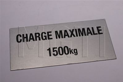 PLAQUE CHARGE MAXI 1500KG P.CROCHET