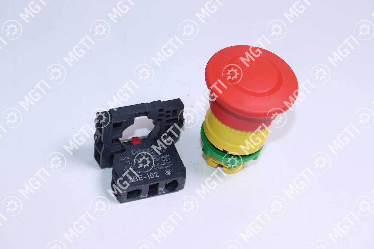 Bouton D'arrêt D'urgence Rouge à Verrouillage - Interrupteur SPST 10A 400V AC - Pour Panneau 22mm - ZB2-S102C