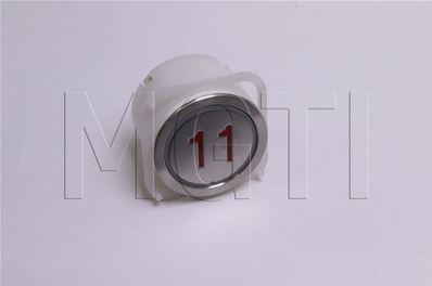 BOUTON MG21G (rond, inox brossé) LUM ROUGE 24Vsymbole 11