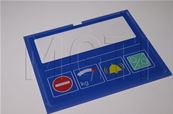 PLEXI+PICTO (L=145 H=122) INDICATEUR TABL. BORD LINK v2 BLEU