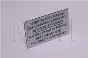 PLAQUE NE METTRE..HORS SERVICE