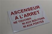 PLAQUE MAGNETIQUE 'ASCENSEUR A L' ARRET'