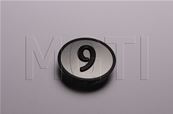 TOUCHE KSS SYMBOLE “9“ (noir sur fond gris)