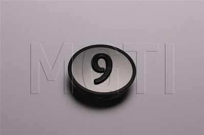 TOUCHE KSS SYMBOLE “9“ (noir sur fond gris)