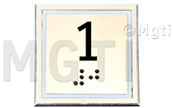 BOUTON POUSSOIR SMC-BST '1' + braille lumineux Bleu