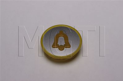TOUCHE KSS SYMBOLE  ALARME (JAUNE SUR FOND GRIS)