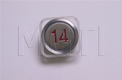 BOUTON MG21G (rond, inox brossé) LUM ROUGE 24V symbole 14