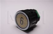 BOUTON D2 LUMINEUX VERT symbole 6