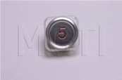 BOUTON MG21G (rond,inox brossé)LUM ROUGE 24V symbole 5