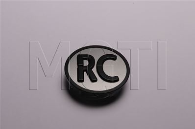 TOUCHE KSS SYMBOLE  "RC" (noir sur fond gris)