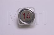 BOUTON MG21G (rond, inox brossé)LUM ROUGE 24V symbole 14