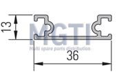 PROFILE ALU POUR  PALPEUR COVERLINE (Lg 2M)